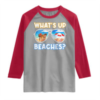 Bahamas Swimming Pigs Raglan Shirt Pig Swim Caribbean Beach Summer Vacation - Wonder Print Shop