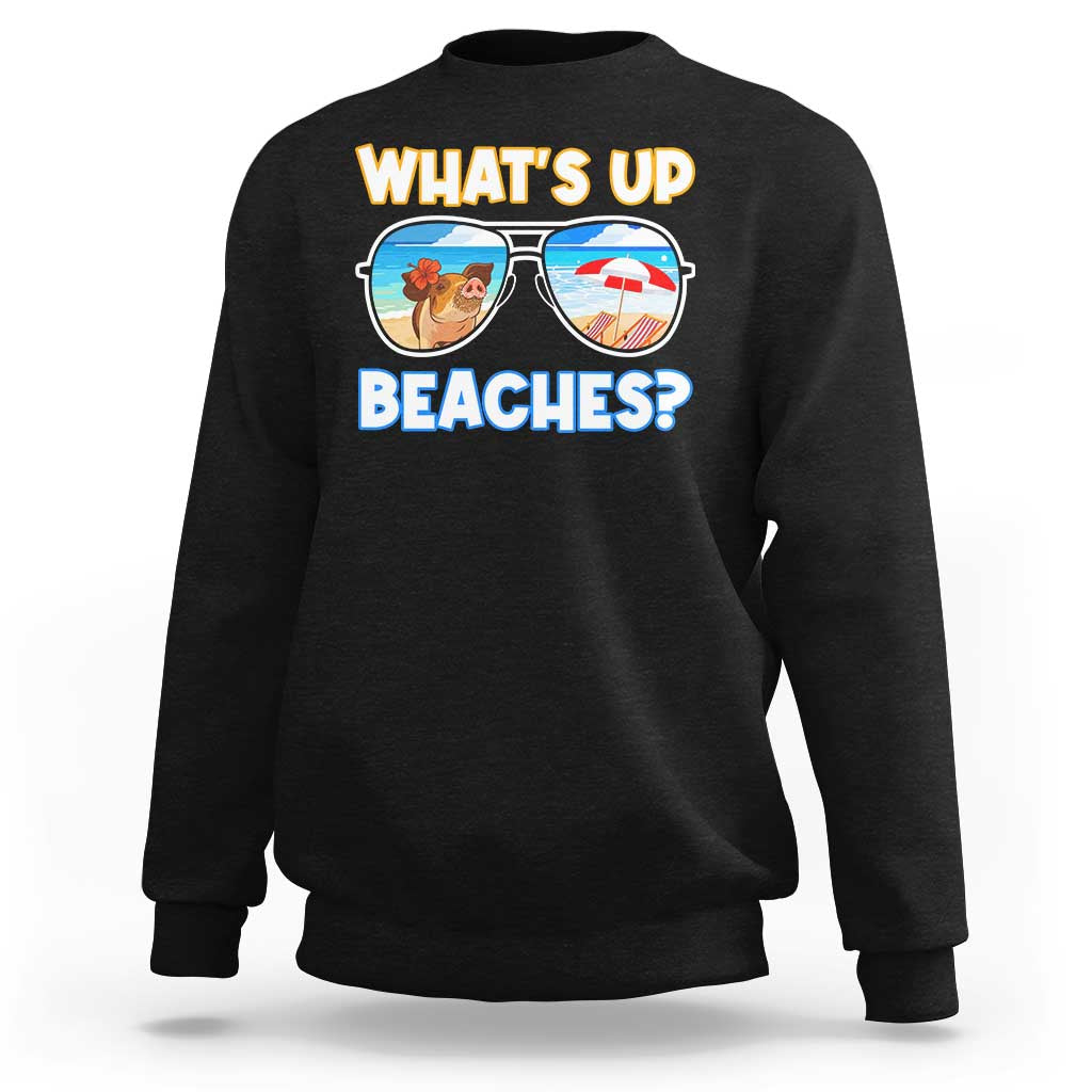 Bahamas Swimming Pigs Sweatshirt Pig Swim Caribbean Beach Summer Vacation - Wonder Print Shop