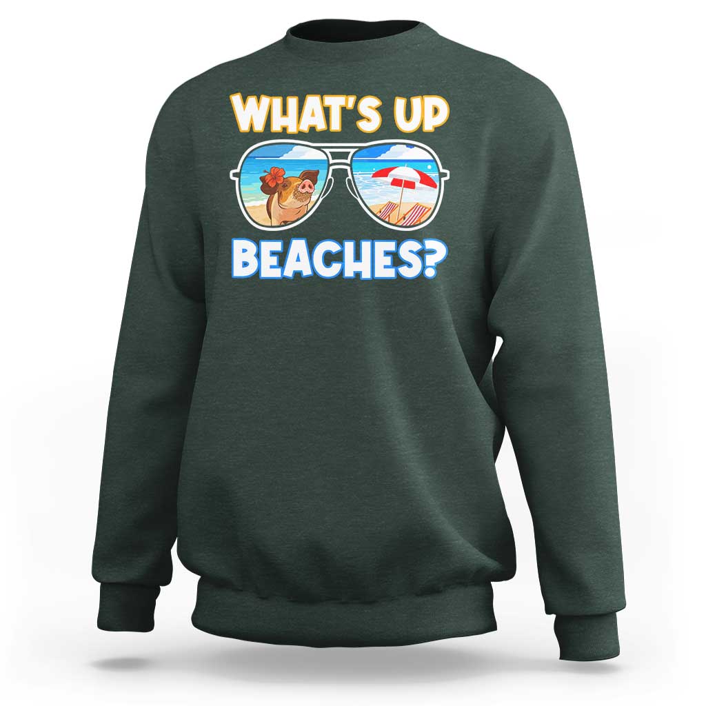 Bahamas Swimming Pigs Sweatshirt Pig Swim Caribbean Beach Summer Vacation - Wonder Print Shop