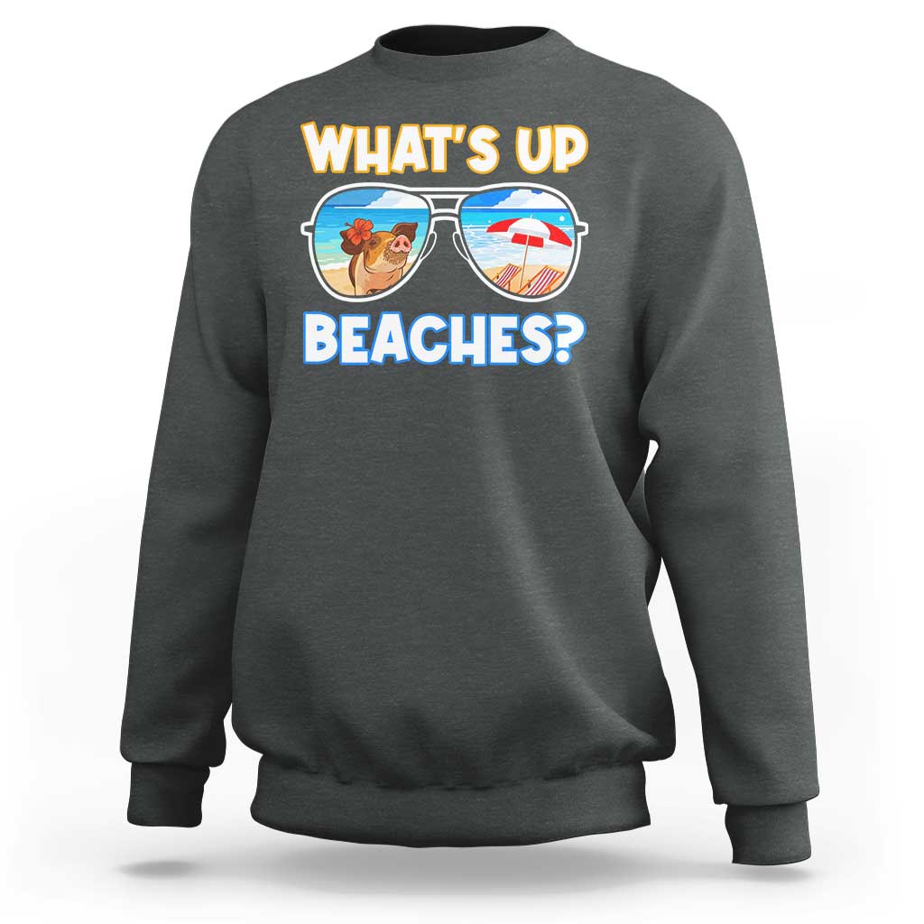 Bahamas Swimming Pigs Sweatshirt Pig Swim Caribbean Beach Summer Vacation - Wonder Print Shop