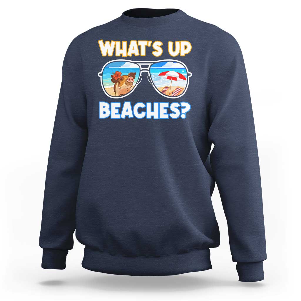 Bahamas Swimming Pigs Sweatshirt Pig Swim Caribbean Beach Summer Vacation - Wonder Print Shop