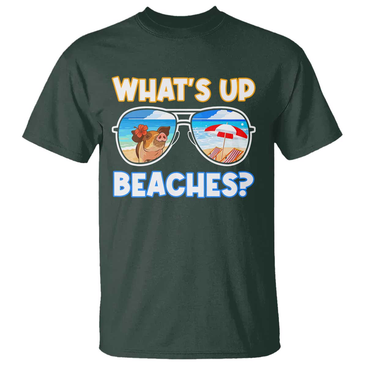 Bahamas Swimming Pigs T Shirt Pig Swim Caribbean Beach Summer Vacation - Wonder Print Shop