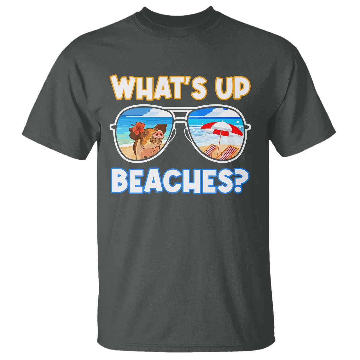 Bahamas Swimming Pigs T Shirt Pig Swim Caribbean Beach Summer Vacation - Wonder Print Shop