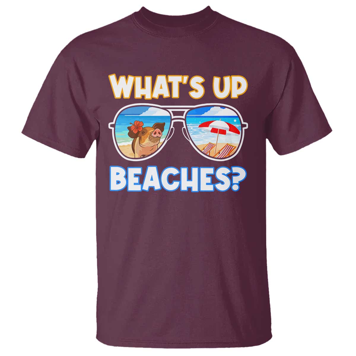 Bahamas Swimming Pigs T Shirt Pig Swim Caribbean Beach Summer Vacation - Wonder Print Shop