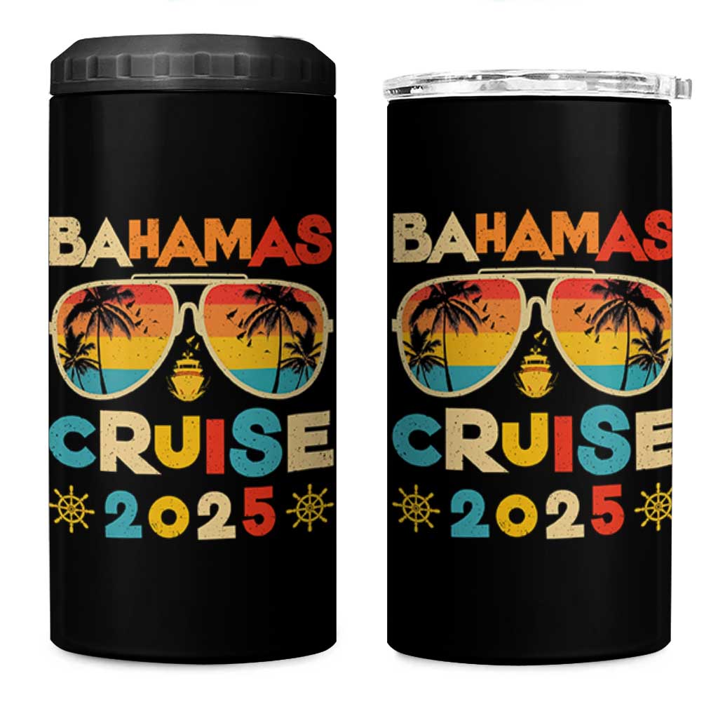 Bahamas Cruise 4 in 1 Can Cooler Tumbler Cruisin Together Matching Family Cruise 2025 - Wonder Print Shop