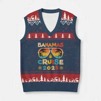 Bahamas Cruise V-Neck Knit Sweater Vest Cruisin Together Matching Family Cruise 2025 - Wonder Print Shop