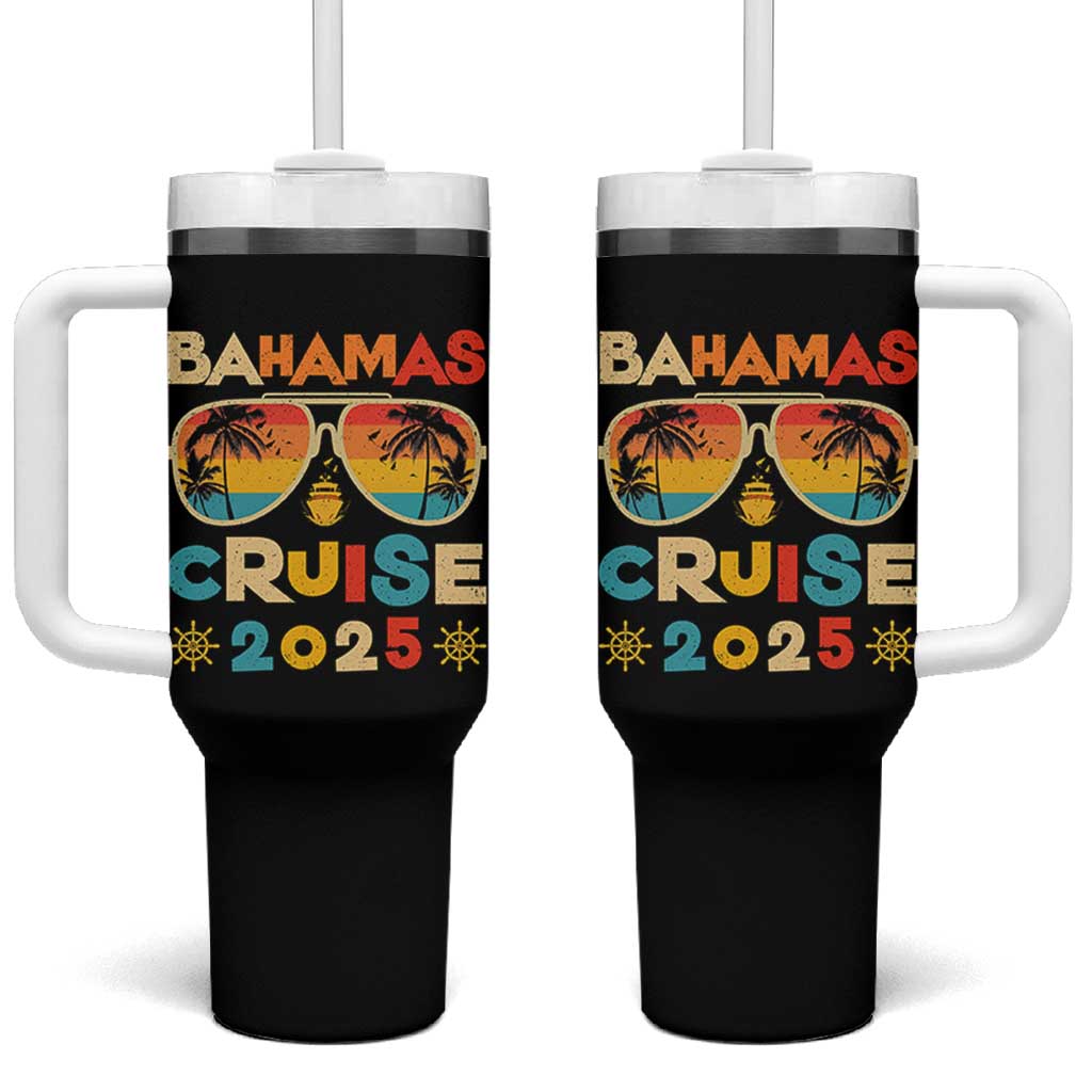Bahamas Cruise Tumbler With Handle Cruisin Together Matching Family Cruise 2025 - Wonder Print Shop