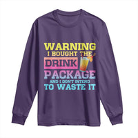Funny Cruise Long Sleeve Shirt Warning I Bought The Drink Package - Wonder Print Shop