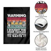 Funny Cruise Garden Flag Warning I Bought The Drink Package Retro Vintage - Wonder Print Shop