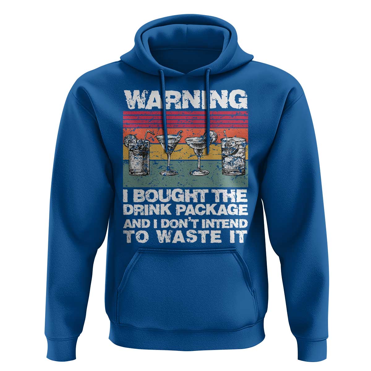 Funny Cruise Hoodie Warning I Bought The Drink Package Retro Vintage - Wonder Print Shop