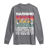 Funny Cruise Long Sleeve Shirt Warning I Bought The Drink Package Retro Vintage - Wonder Print Shop