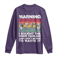Funny Cruise Long Sleeve Shirt Warning I Bought The Drink Package Retro Vintage - Wonder Print Shop