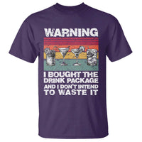 Funny Cruise T Shirt Warning I Bought The Drink Package Retro Vintage - Wonder Print Shop