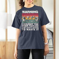 Funny Cruise T Shirt For Women Warning I Bought The Drink Package Retro Vintage - Wonder Print Shop