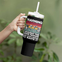 Funny Cruise Tumbler With Handle Warning I Bought The Drink Package Retro Vintage - Wonder Print Shop