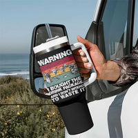 Funny Cruise Tumbler With Handle Warning I Bought The Drink Package Retro Vintage - Wonder Print Shop