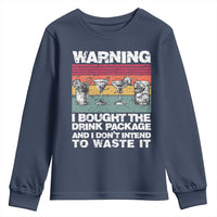 Funny Cruise Youth Sweatshirt Warning I Bought The Drink Package Retro Vintage - Wonder Print Shop