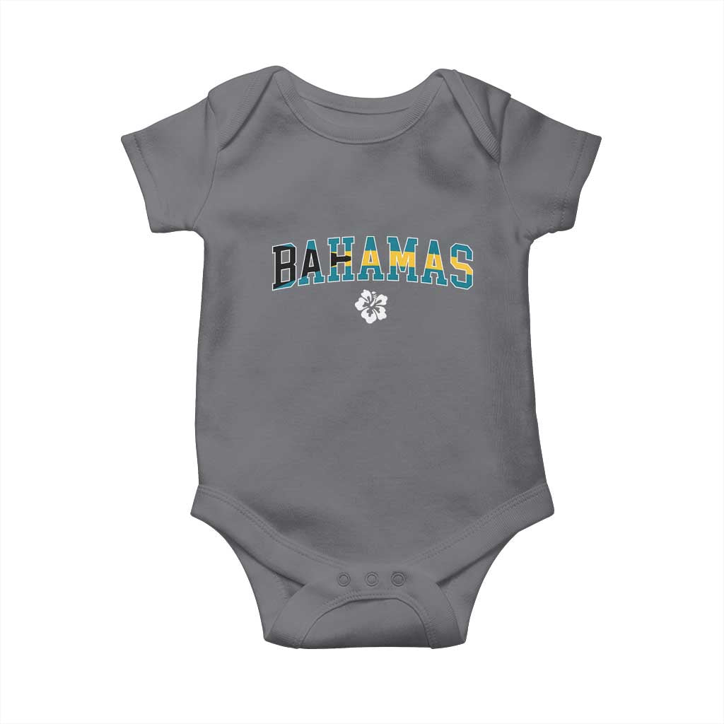 Bahamas Flag Baby Onesie Caribbean Hibiscus Flower Beach Summer Vacation - Wonder Print Shop