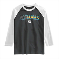 Bahamas Flag Raglan Shirt Caribbean Hibiscus Flower Beach Summer Vacation - Wonder Print Shop