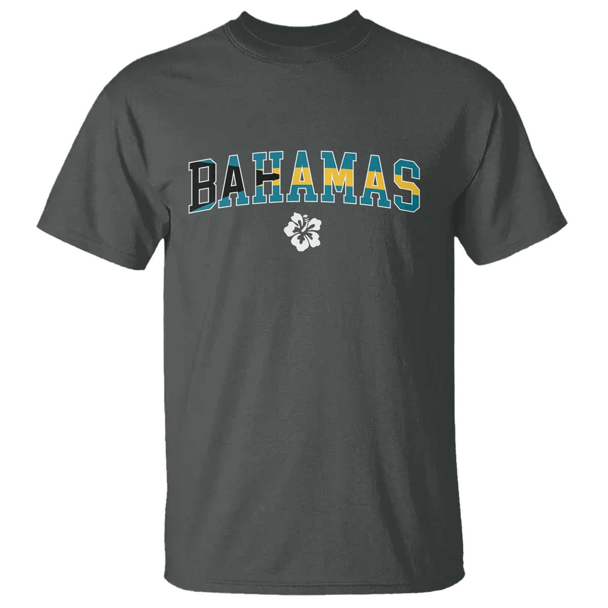 Bahamas Flag T Shirt Caribbean Hibiscus Flower Beach Summer Vacation - Wonder Print Shop