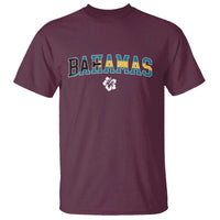 Bahamas Flag T Shirt Caribbean Hibiscus Flower Beach Summer Vacation - Wonder Print Shop