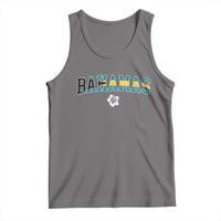 Bahamas Flag Tank Top Caribbean Hibiscus Flower Beach Summer Vacation - Wonder Print Shop