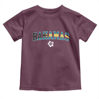 Bahamas Flag Toddler T Shirt Caribbean Hibiscus Flower Beach Summer Vacation - Wonder Print Shop