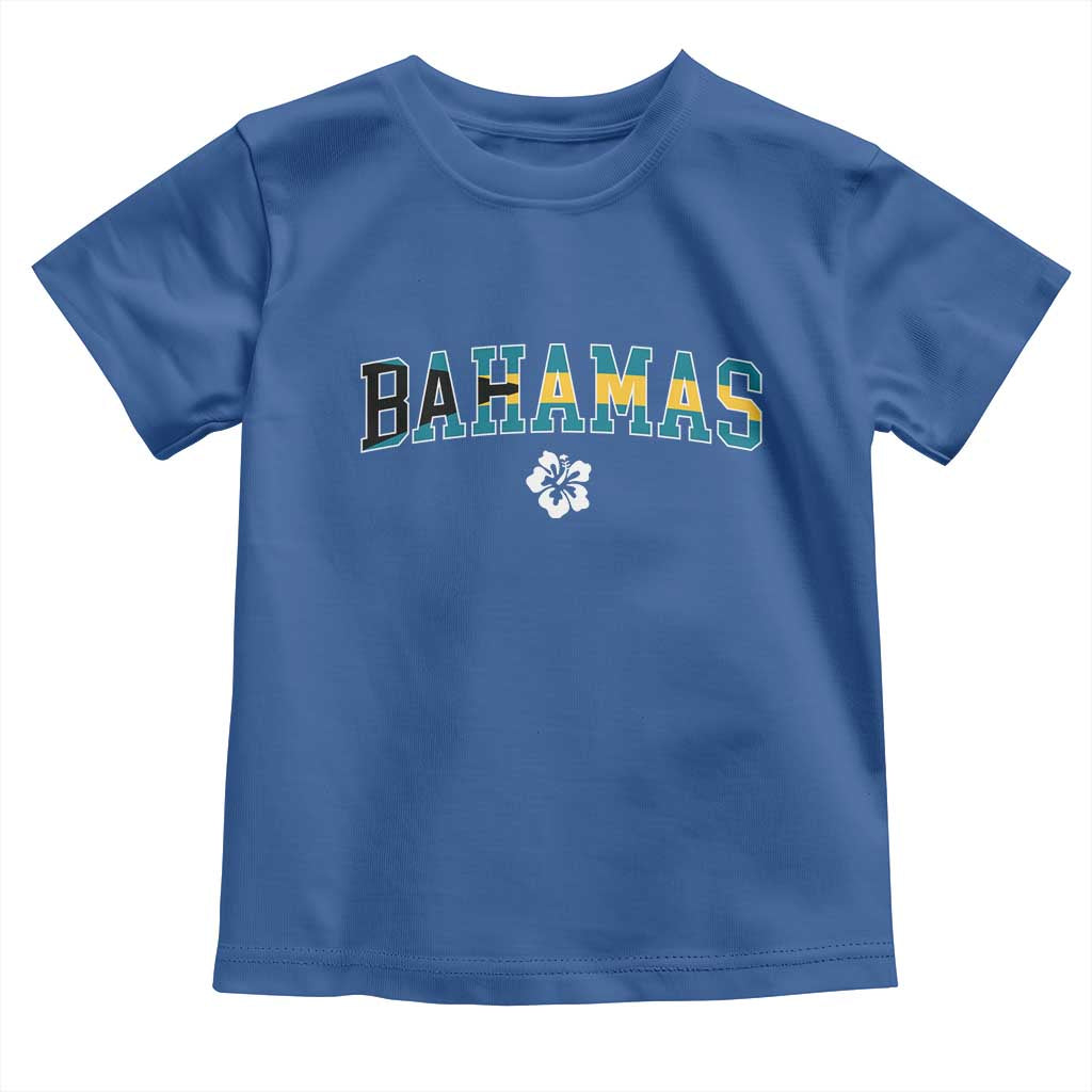 Bahamas Flag Toddler T Shirt Caribbean Hibiscus Flower Beach Summer Vacation - Wonder Print Shop