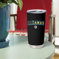 Bahamas Flag Tumbler Cup Caribbean Hibiscus Flower Beach Summer Vacation - Wonder Print Shop