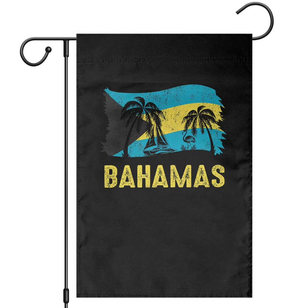 Bahamas Flag Garden Flag Tropical Island Palm Trees Bahamian Gifts - Wonder Print Shop