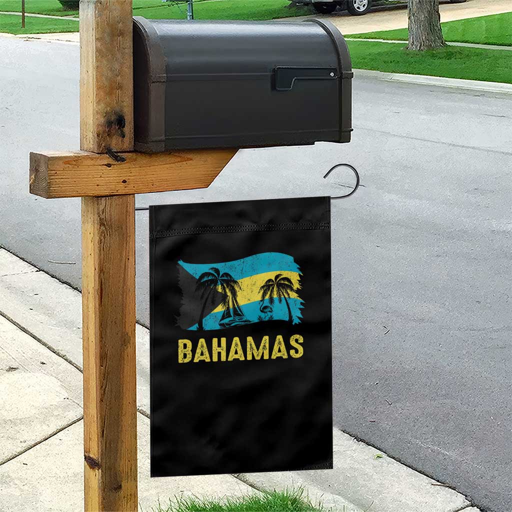 Bahamas Flag Garden Flag Tropical Island Palm Trees Bahamian Gifts - Wonder Print Shop
