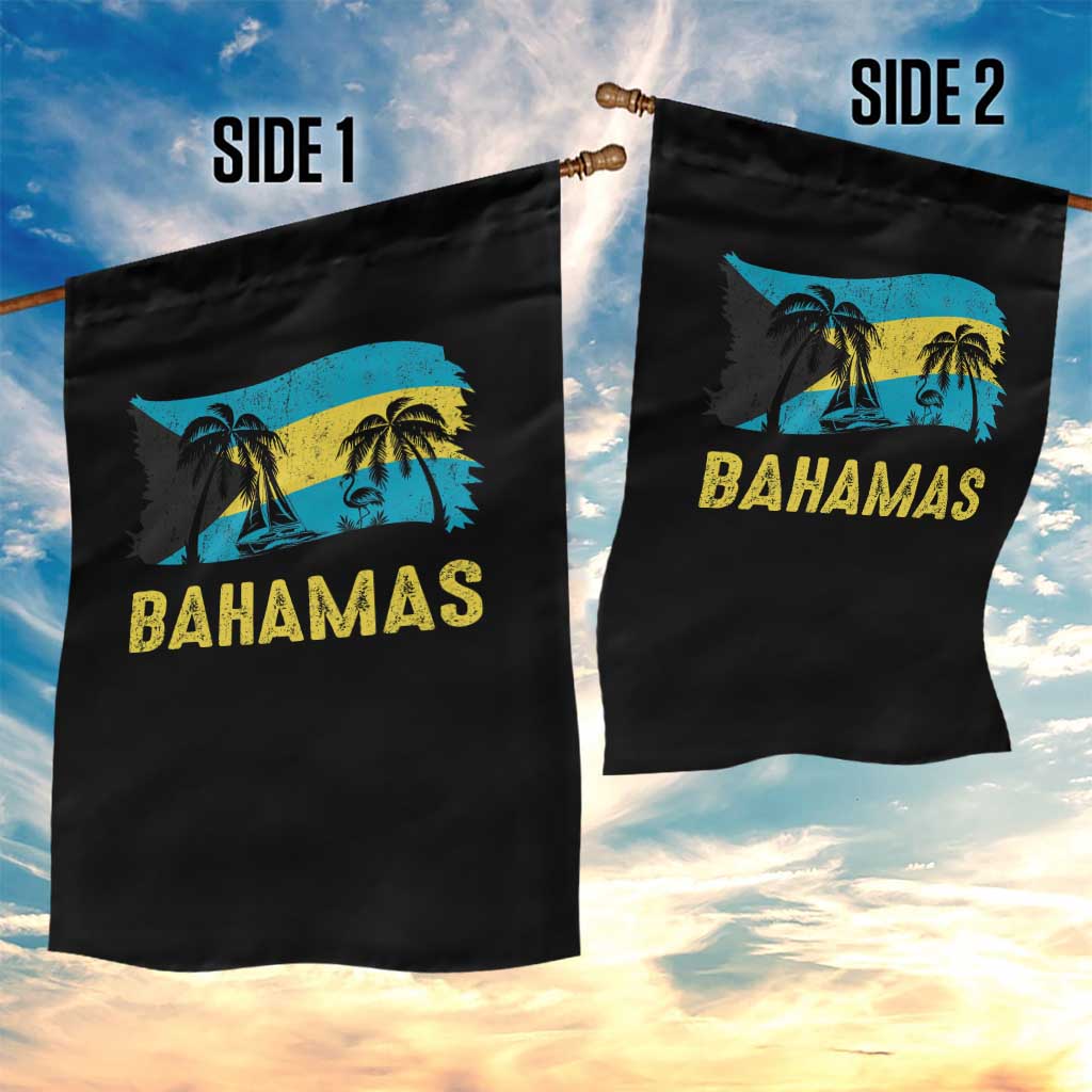 Bahamas Flag Garden Flag Tropical Island Palm Trees Bahamian Gifts - Wonder Print Shop