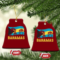 Bahamas Flag Ceramic Ornament Tropical Island Palm Trees Bahamian Gifts - Wonder Print Shop