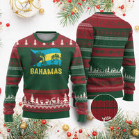 Bahamas Flag Ugly Christmas Sweater Tropical Island Palm Trees Bahamian Gifts - Wonder Print Shop