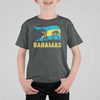 Bahamas Flag T Shirt For Kid Tropical Island Palm Trees Bahamian Gifts - Wonder Print Shop
