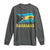 Bahamas Flag Long Sleeve Shirt Tropical Island Palm Trees Bahamian Gifts - Wonder Print Shop