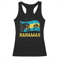 Bahamas Flag Racerback Tank Top Tropical Island Palm Trees Bahamian Gifts - Wonder Print Shop