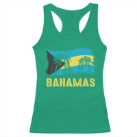 Bahamas Flag Racerback Tank Top Tropical Island Palm Trees Bahamian Gifts - Wonder Print Shop