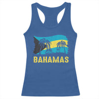 Bahamas Flag Racerback Tank Top Tropical Island Palm Trees Bahamian Gifts - Wonder Print Shop