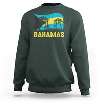 Bahamas Flag Sweatshirt Tropical Island Palm Trees Bahamian Gifts - Wonder Print Shop