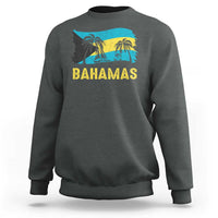 Bahamas Flag Sweatshirt Tropical Island Palm Trees Bahamian Gifts - Wonder Print Shop