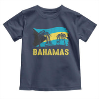 Bahamas Flag Toddler T Shirt Tropical Island Palm Trees Bahamian Gifts - Wonder Print Shop