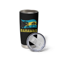 Bahamas Flag Tumbler Cup Tropical Island Palm Trees Bahamian Gifts - Wonder Print Shop