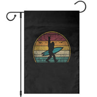 Vintage Bigfoot Surfing Garden Flag Sasquatch Beach Vacation Retro Surf Sun Shaka - Wonder Print Shop