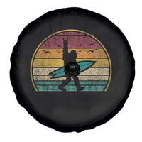 Vintage Bigfoot Surfing Spare Tire Cover Sasquatch Beach Vacation Retro Surf Sun Shaka - Wonder Print Shop