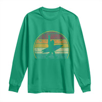 Vintage Bigfoot Surfing Long Sleeve Shirt Sasquatch Beach Vacation Retro Surf Sun Shaka - Wonder Print Shop