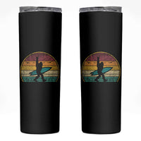 Vintage Bigfoot Surfing Skinny Tumbler Sasquatch Beach Vacation Retro Surf Sun Shaka - Wonder Print Shop