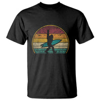 Vintage Bigfoot Surfing T Shirt Sasquatch Beach Vacation Retro Surf Sun Shaka - Wonder Print Shop