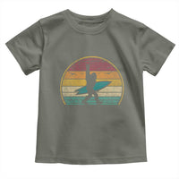Vintage Bigfoot Surfing Toddler T Shirt Sasquatch Beach Vacation Retro Surf Sun Shaka - Wonder Print Shop