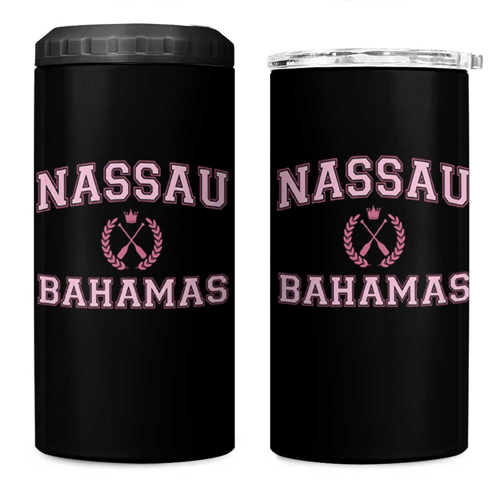 Nassau Souvenir 4 in 1 Can Cooler Tumbler Bahamas Rowing Summer Vacation Girls Trip - Wonder Print Shop